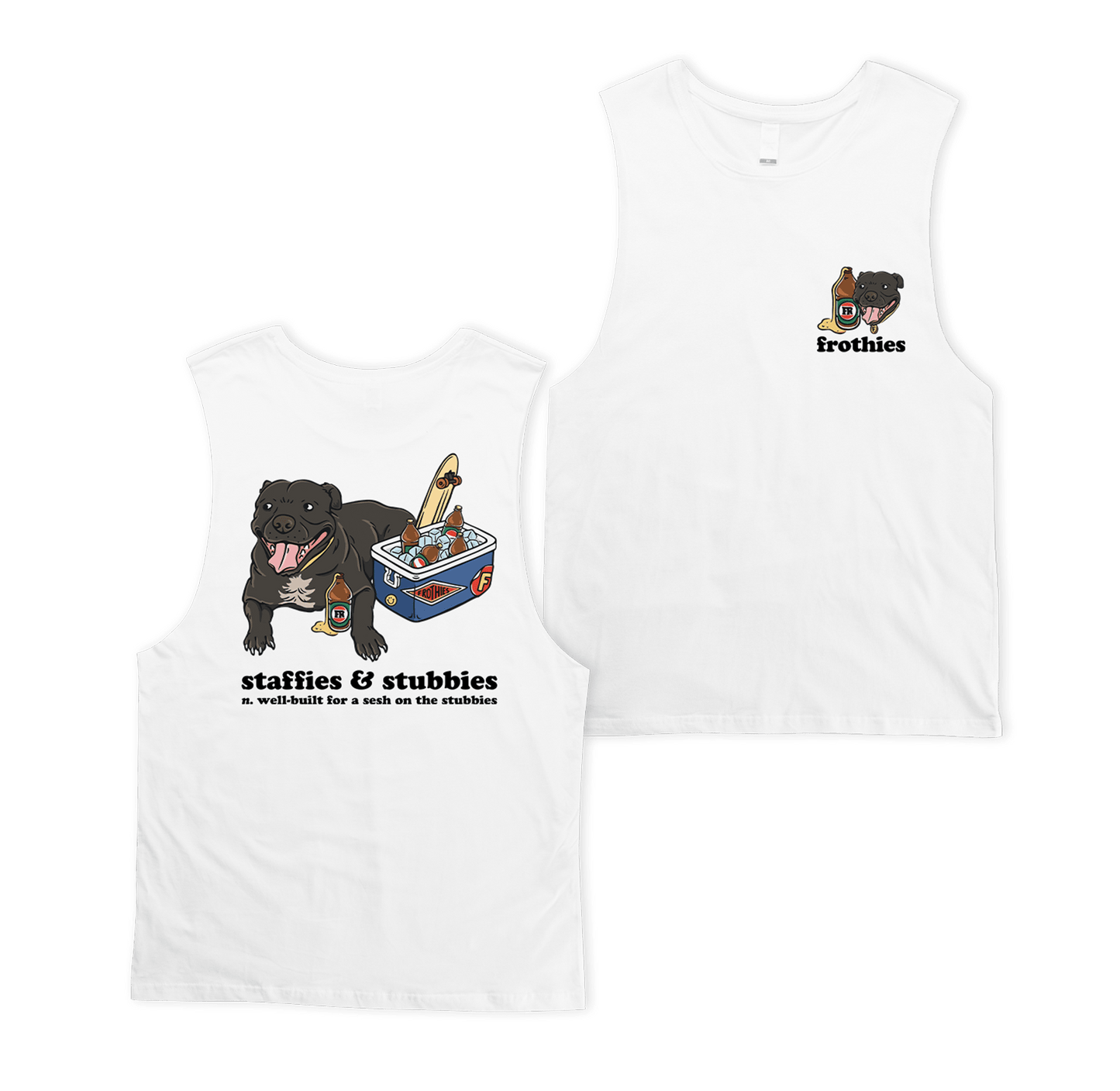Staffies & Stubbies Muscle Tee Muscle Tanks Frothies