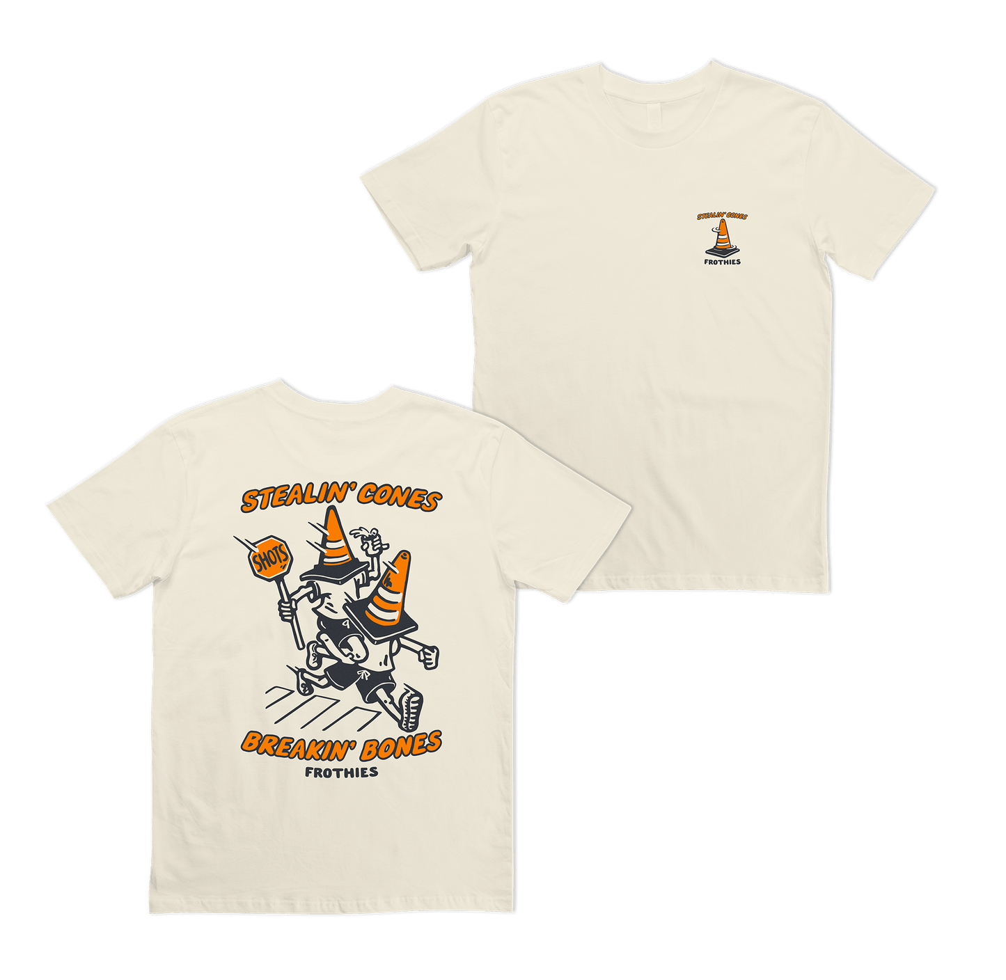 Stealin' Cones Tee Ecru T-Shirt Frothies
