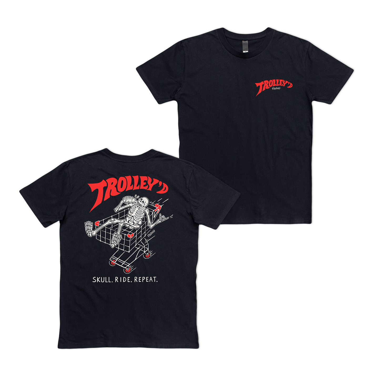 Trolley'd Tee Black T-Shirt Frothies