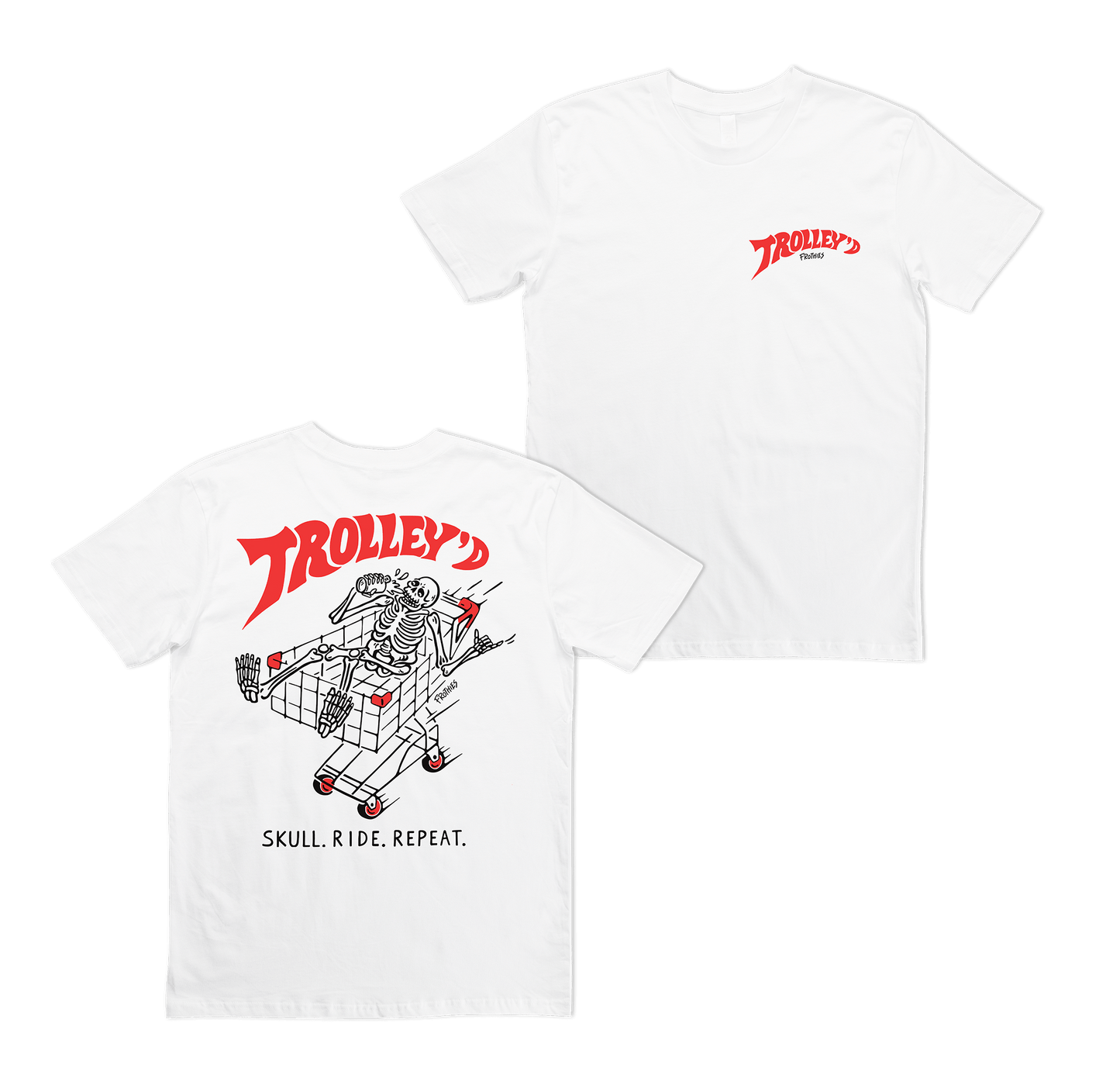 Trolley'd Tee White T-Shirt Frothies