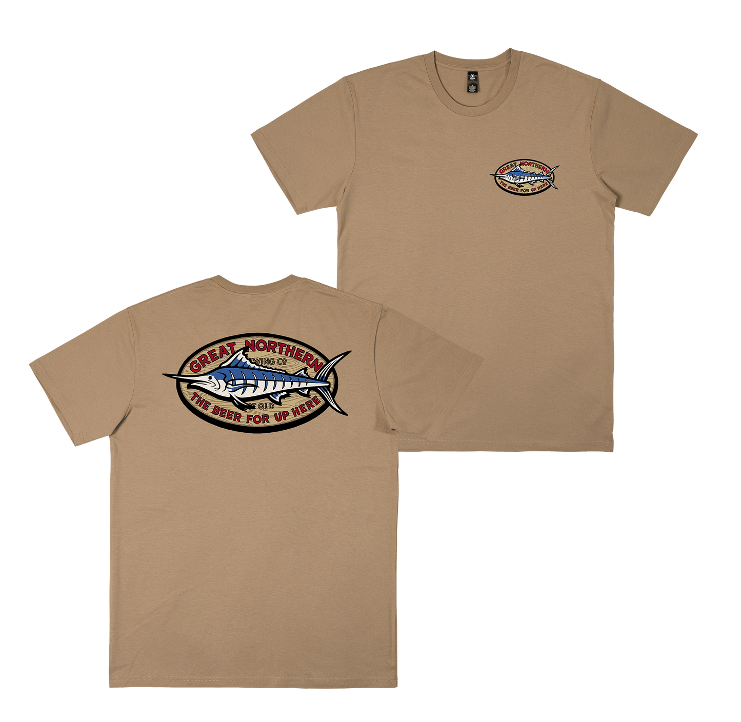 Angler Tee Tan T-Shirt Great Northern