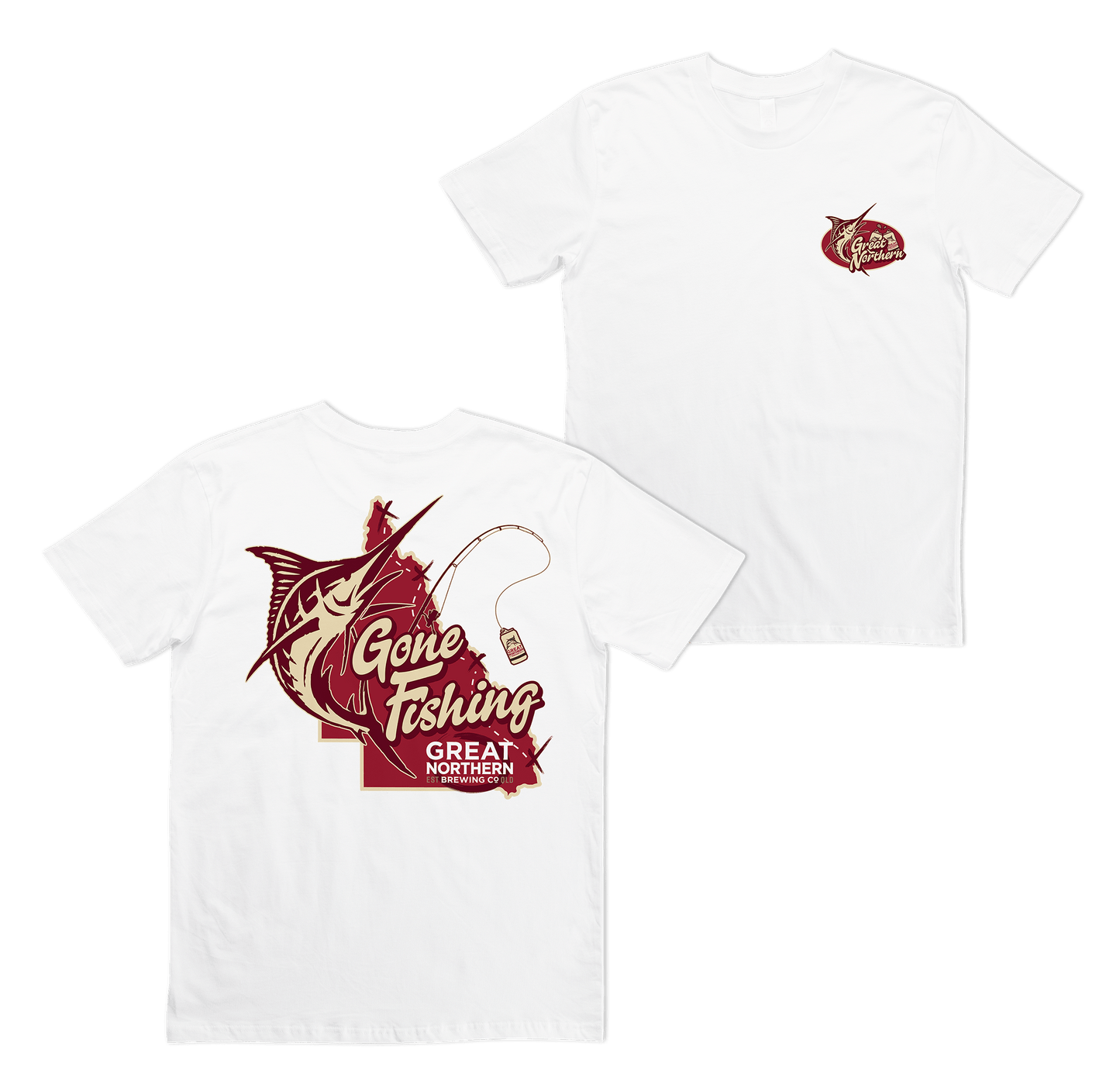 Gone Fishing Tee T-Shirt Great Northern