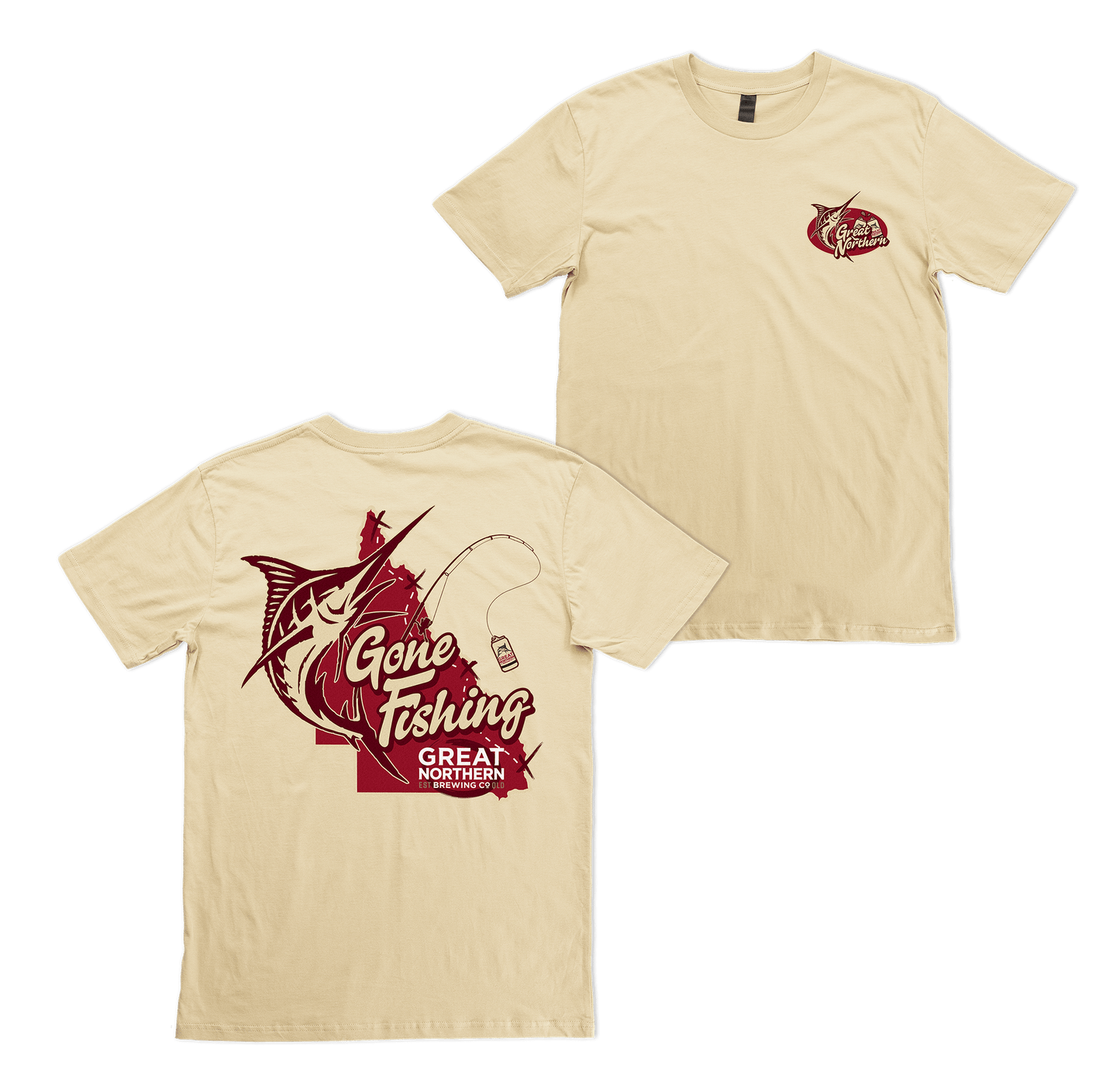 Gone Fishing Tee T-Shirt Great Northern