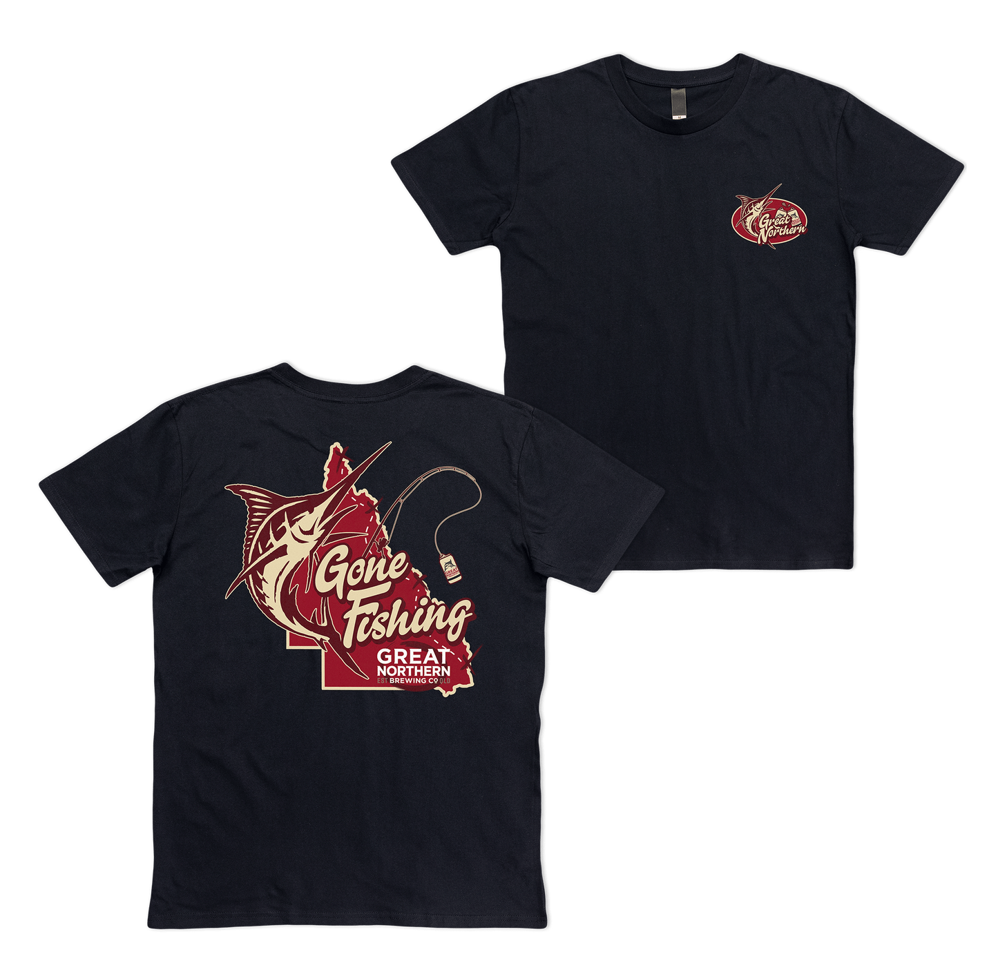 Gone Fishing Tee T-Shirt Great Northern