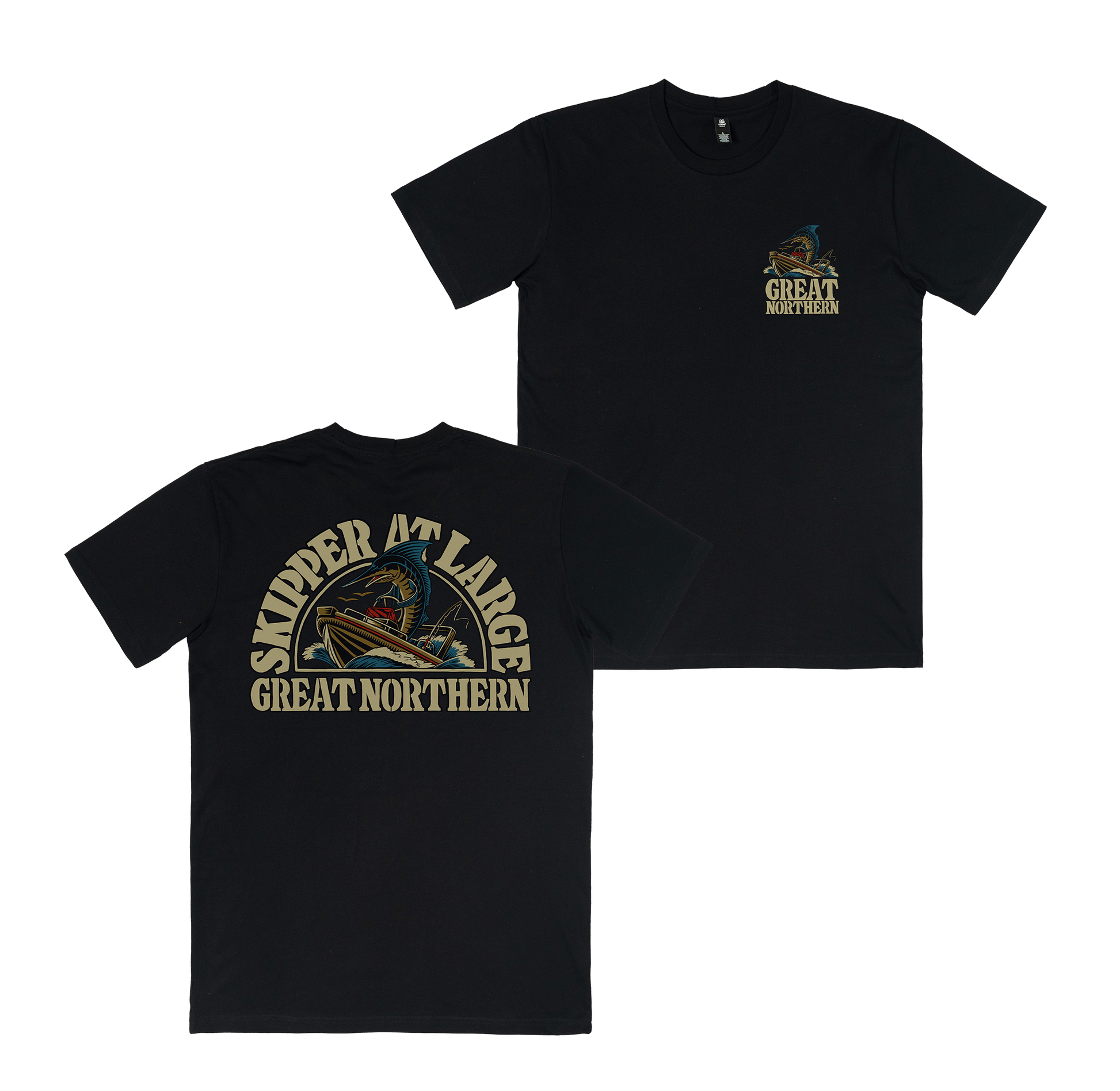 Skipper at Large Tee Black T-Shirt Great Northern