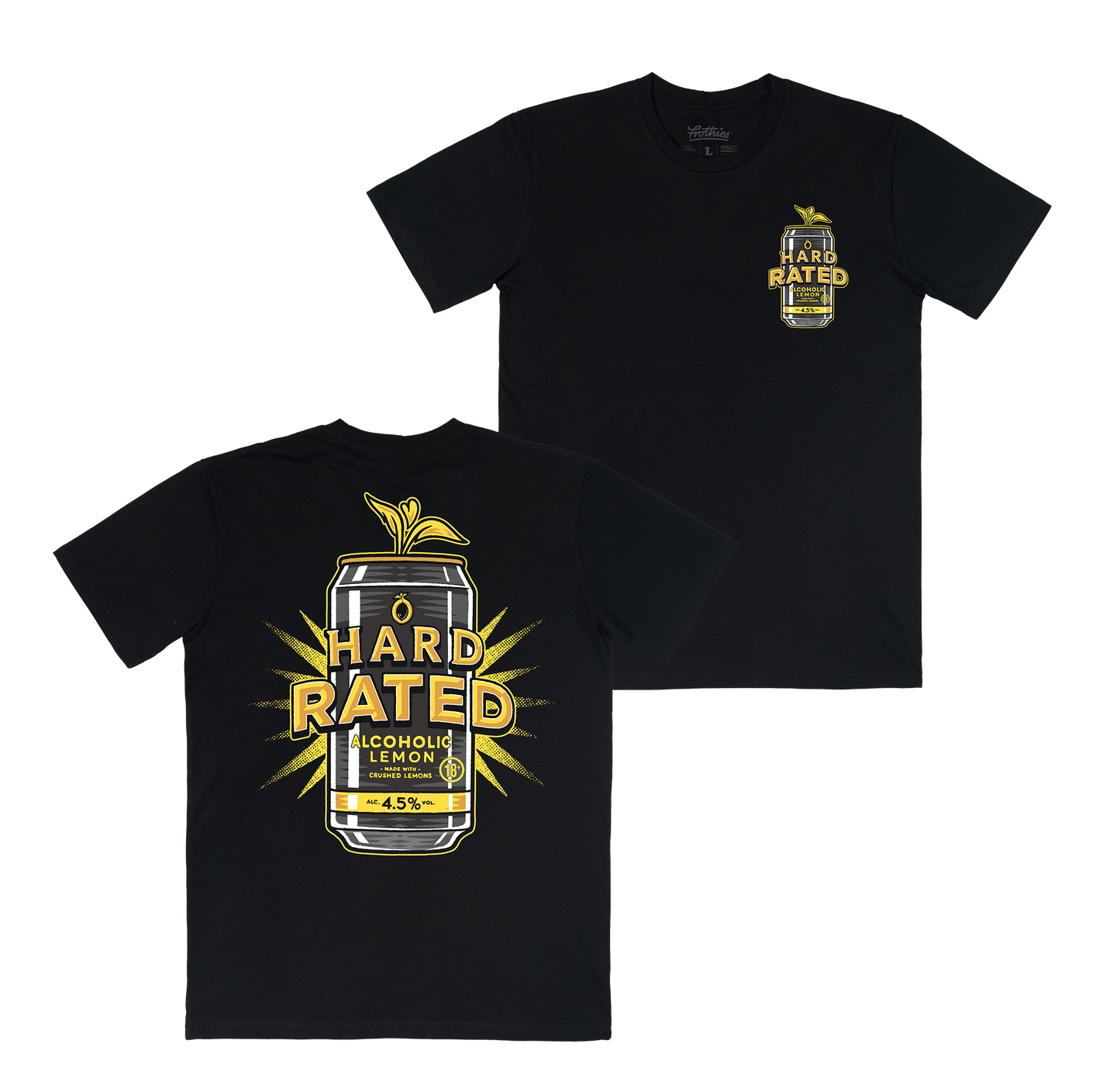 Zesty Can Tee Black T-Shirt Hard Rated