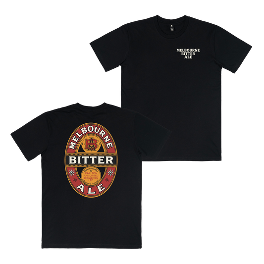 Bitter Ale Tee Black T-Shirt Melbourne Bitter
