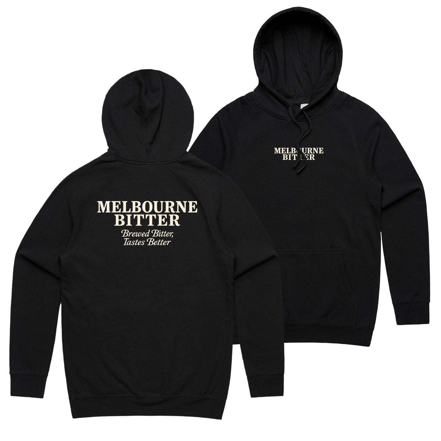 Brewed Bitter Hoodie Black Hoodie Melbourne Bitter
