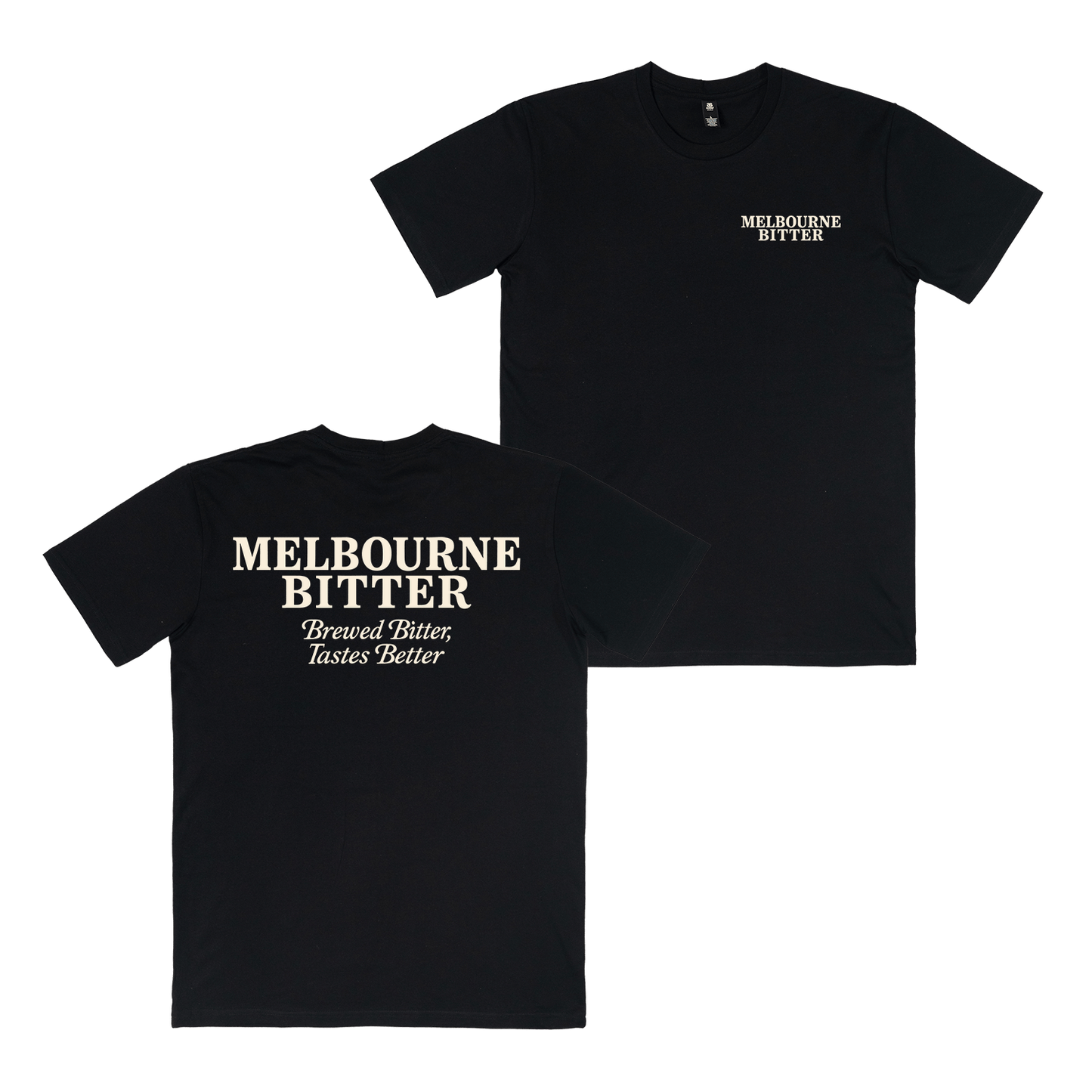Brewed Bitter Tee Black T-Shirt Melbourne Bitter