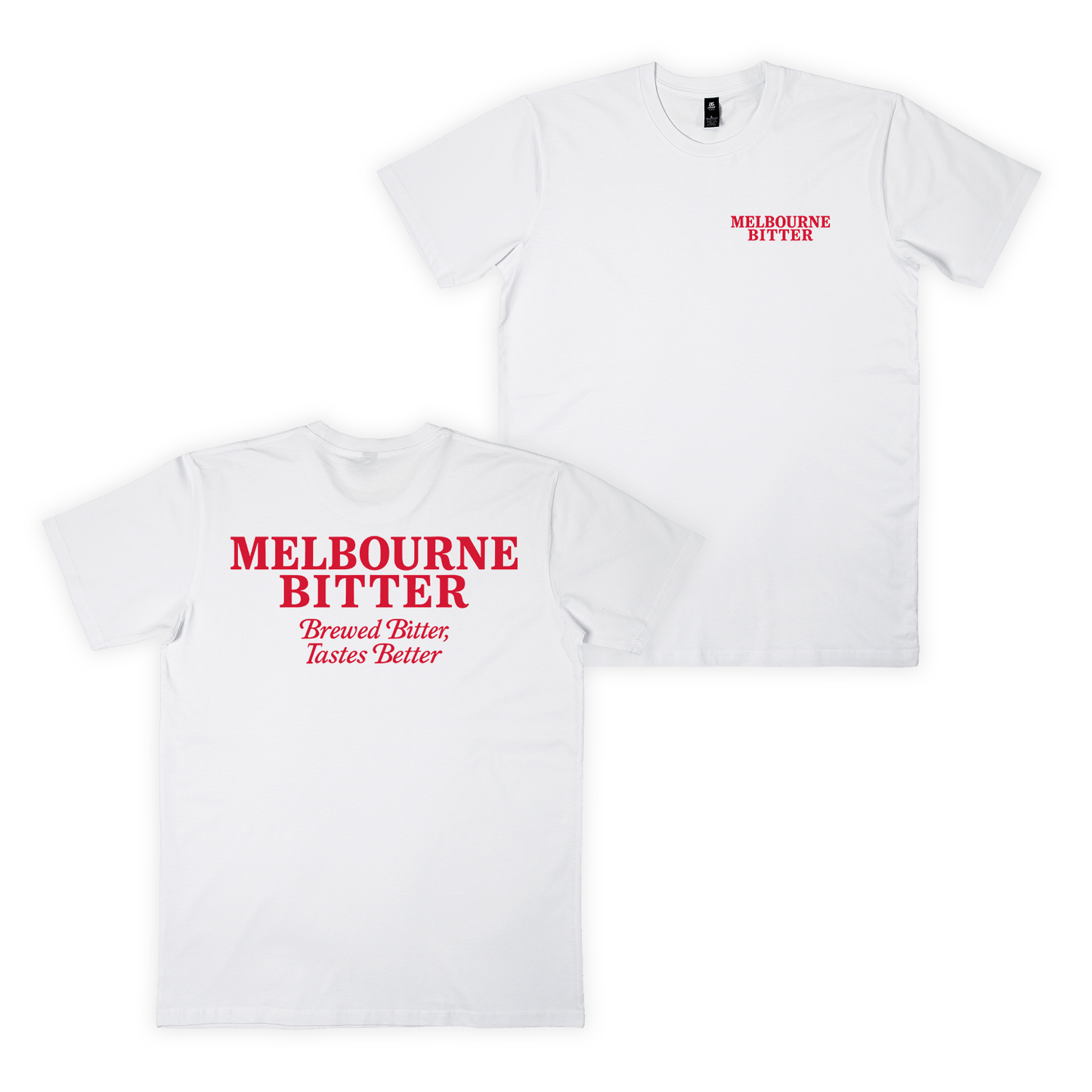 Brewed Bitter Tee White T-Shirt Melbourne Bitter