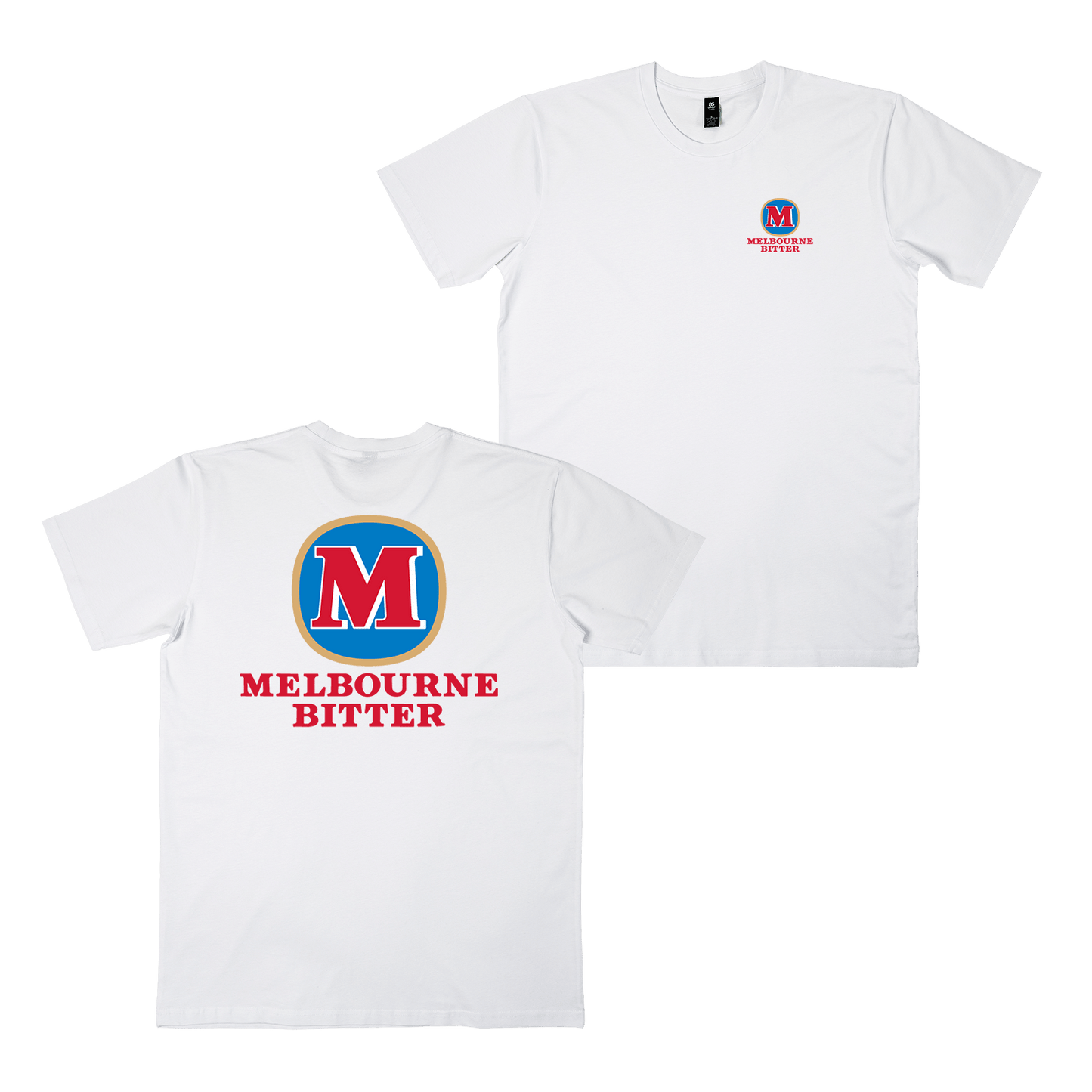 Melbourne Bitter Stripped Tee White T-Shirt Melbourne Bitter