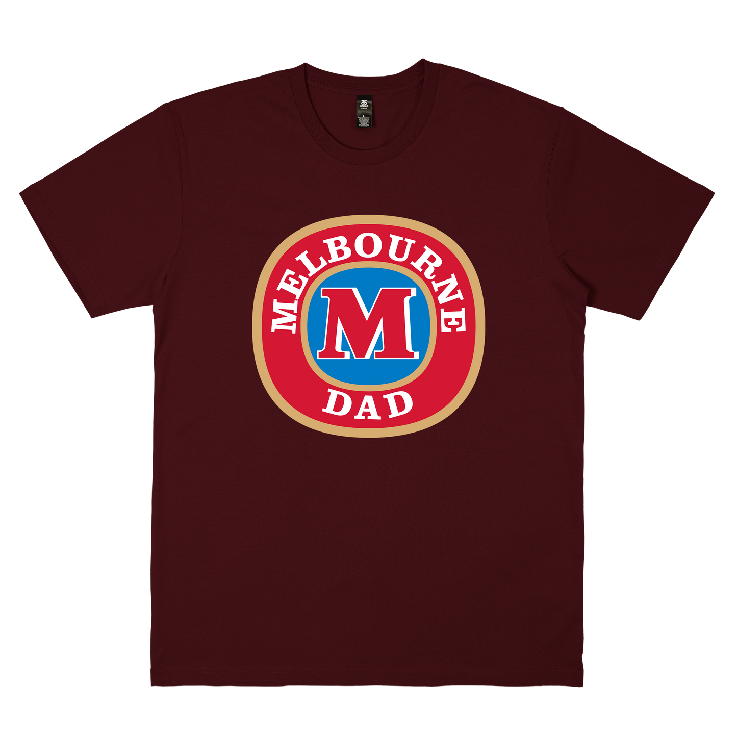 Melbourne Dad Tee Burgundy T-Shirt Melbourne Bitter