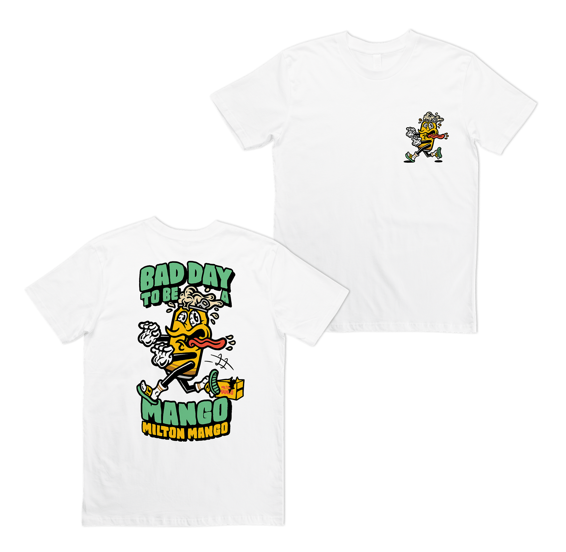 Bad Day to be a Mango Tee White T-Shirt Milton Mango