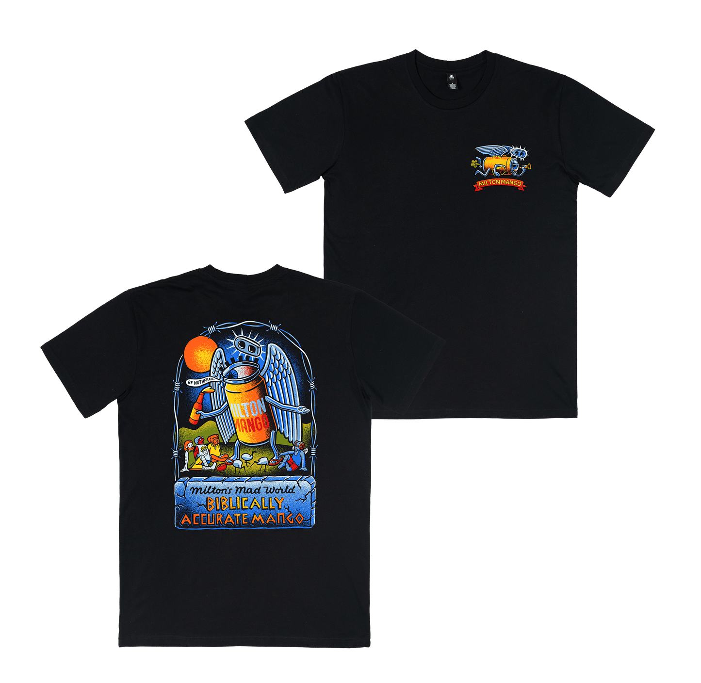 Be Not Afraid Tee Black T-Shirt Milton Mango