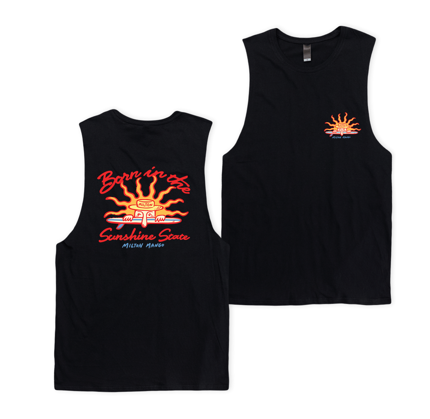 Born in the Sunshine State Muscle Tee Black Muscle Milton Mango