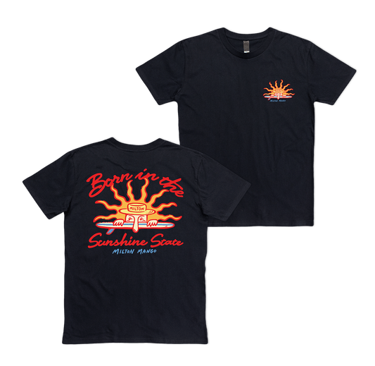 Born in the Sunshine State Tee Black T-Shirts Milton Mango