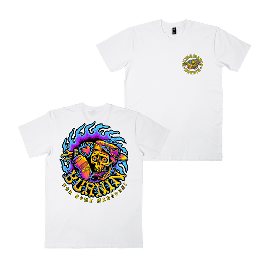 Burnin' 2 Tee White T-Shirt Milton Mango