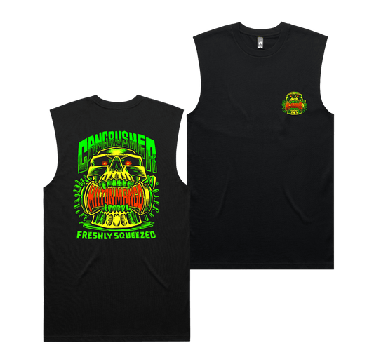 Can Crusher Muscle Tee Black T-Shirt Milton Mango