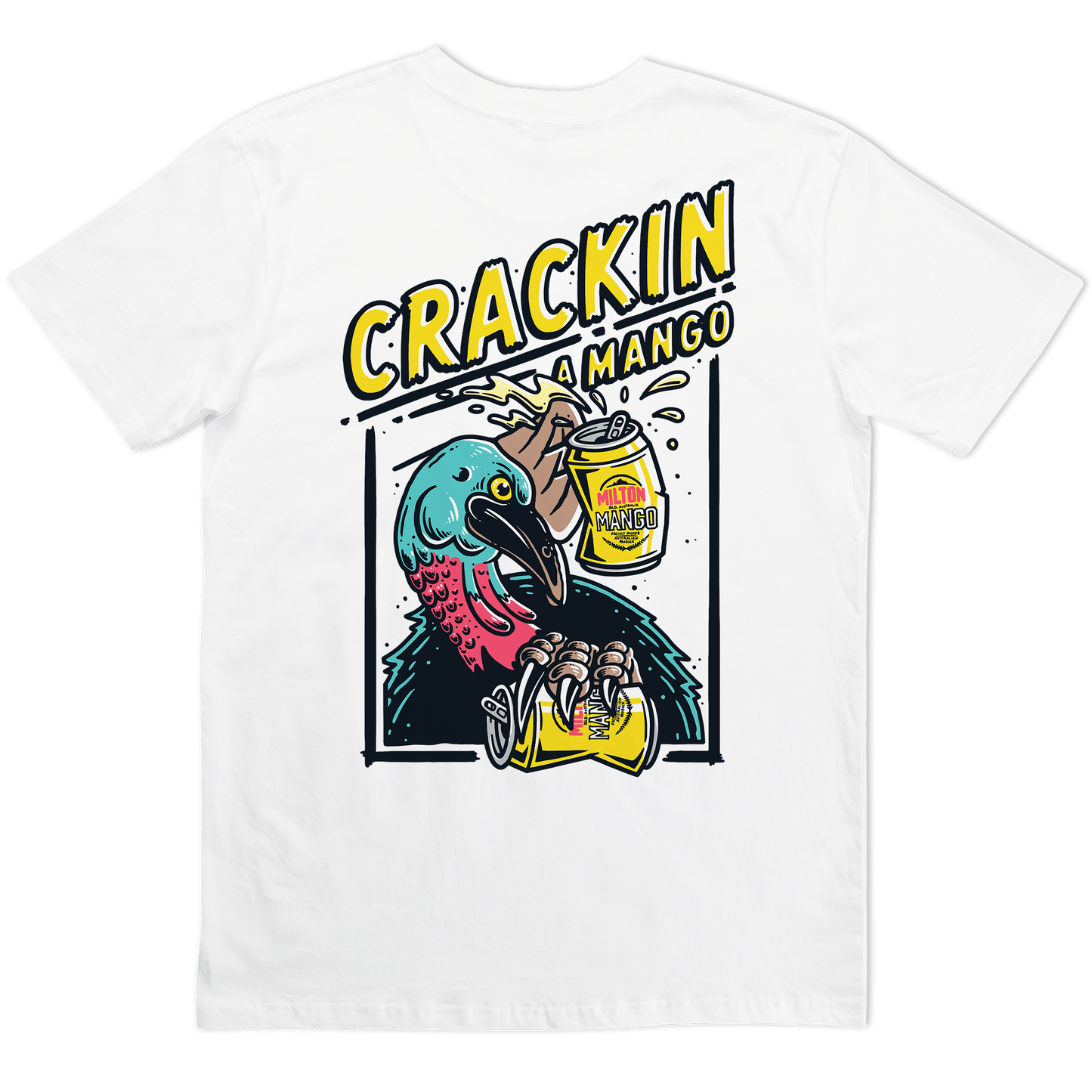 Crackin Tee White T-Shirts Milton Mango