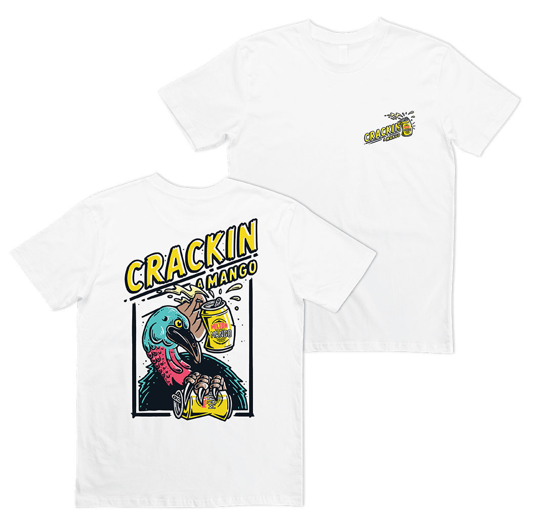 Crackin Tee White T-Shirts Milton Mango