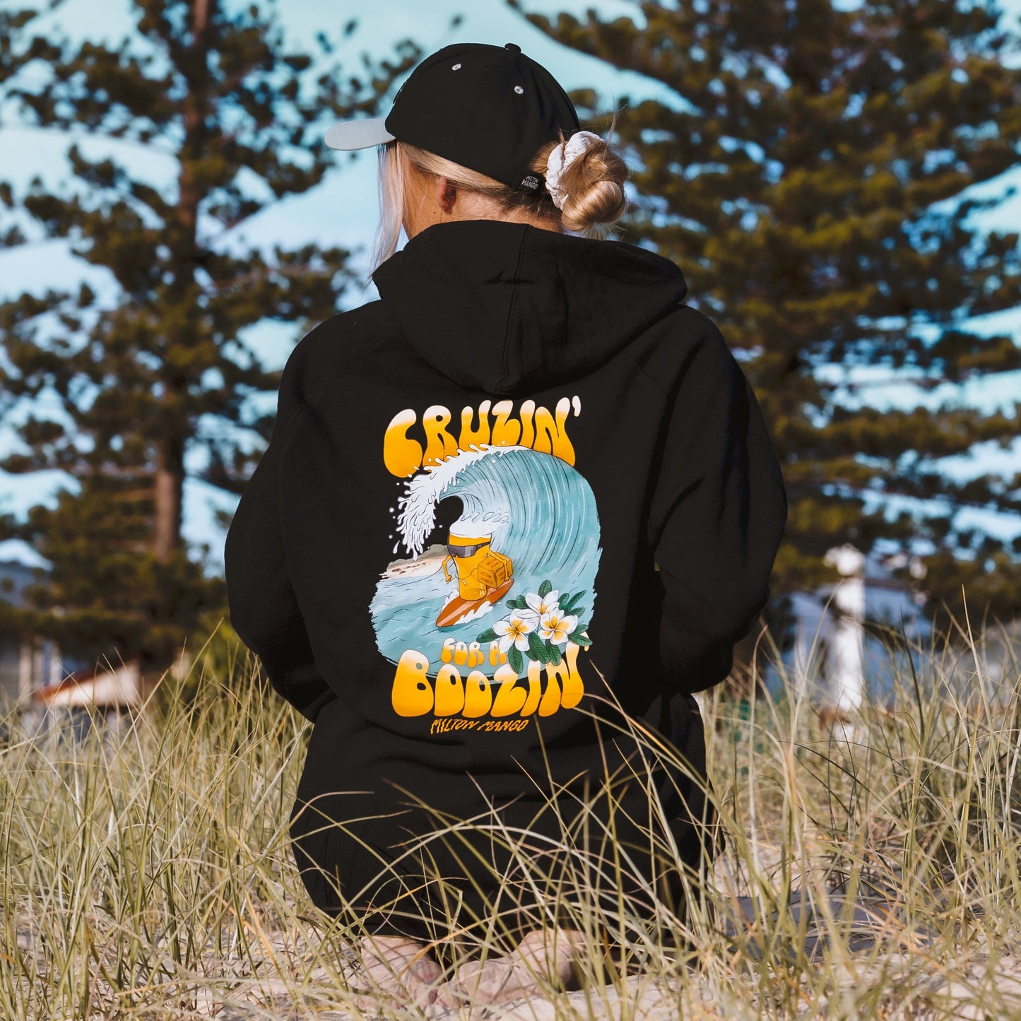 Cruzin' for a Boozin' Hoodie Black Hoodie Milton Mango