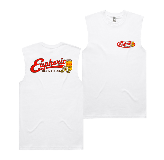 Euphoric Vintage Muscle Tee White Muscle Milton Mango
