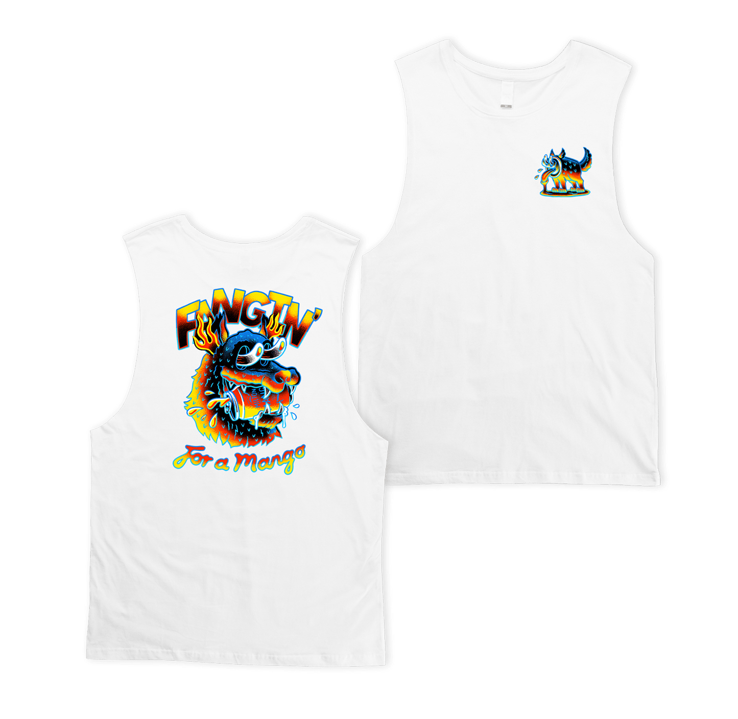 Fangin 4 Muscle Tee White T-Shirts Milton Mango