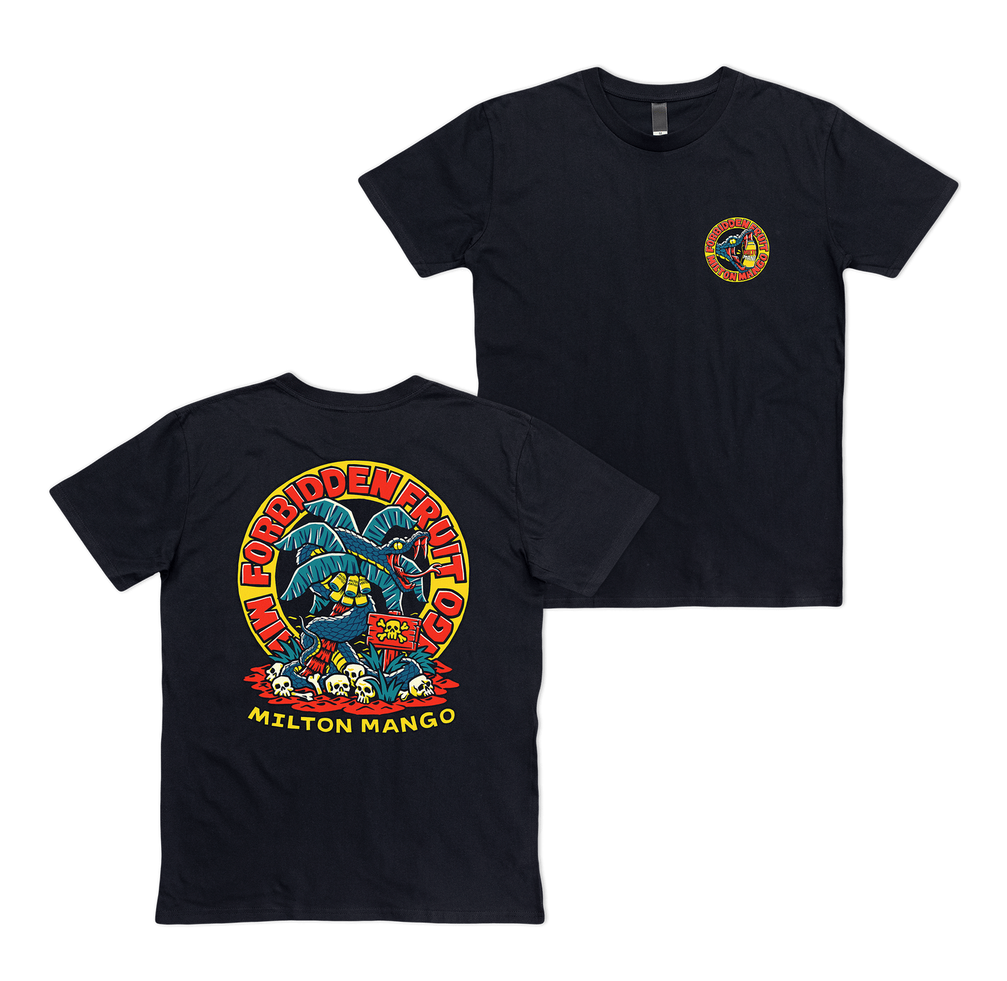 Forbidden Fruit Tee Black T-Shirt Milton Mango