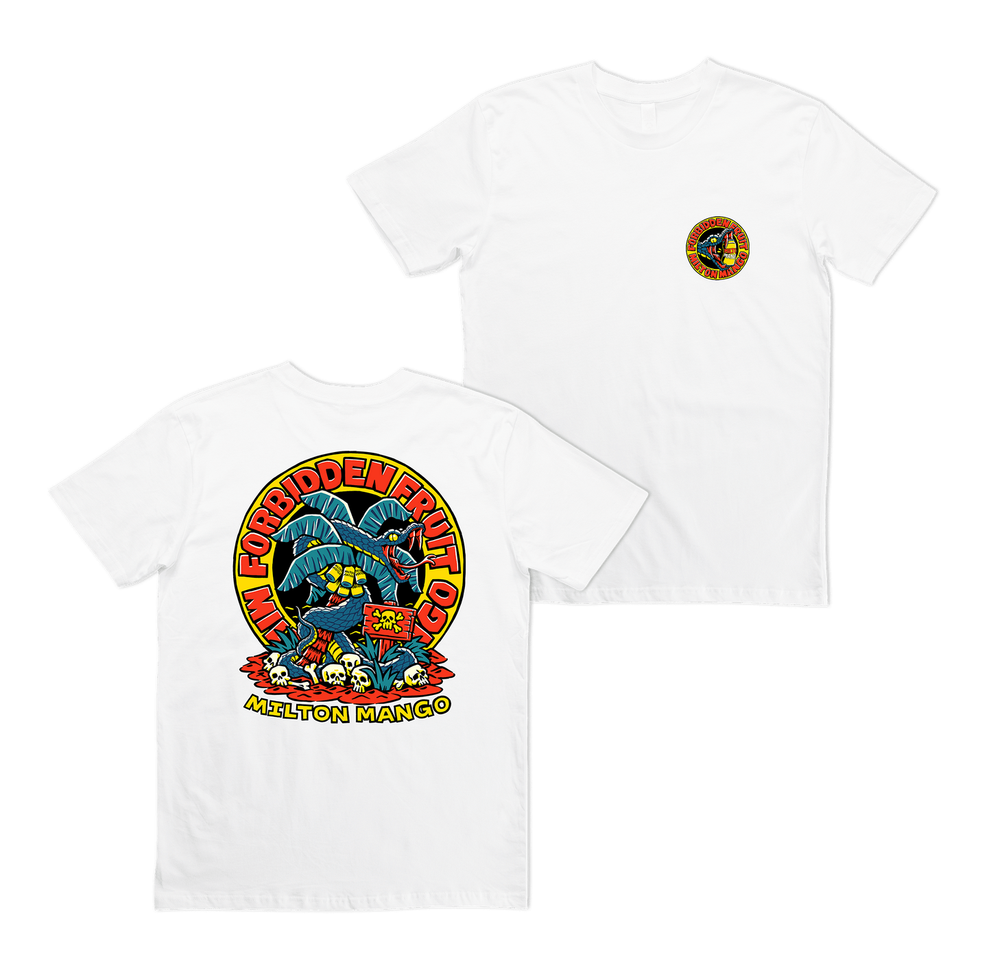 Forbidden Fruit Tee White T-Shirt Milton Mango