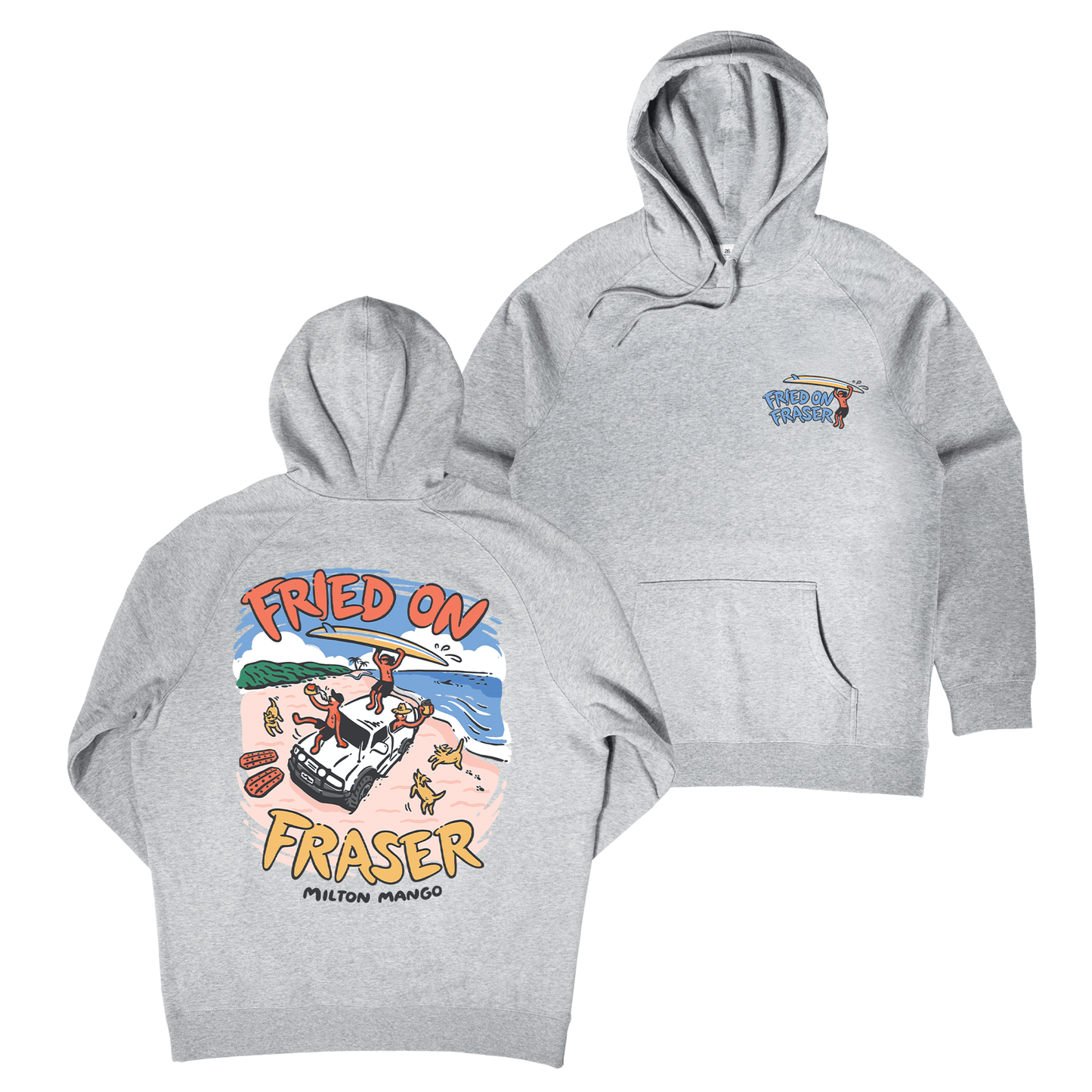 Fried on Fraser Hoodie Grey Hoodie Milton Mango