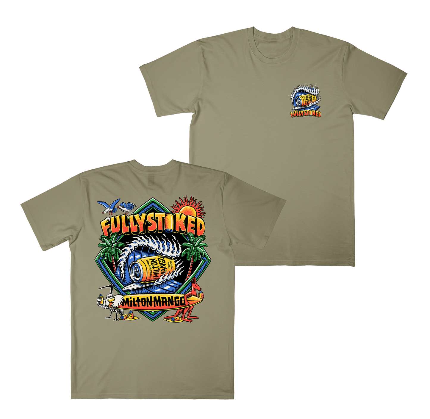 Fully Stoked Eucalyptus Tee T-Shirts Milton Mango