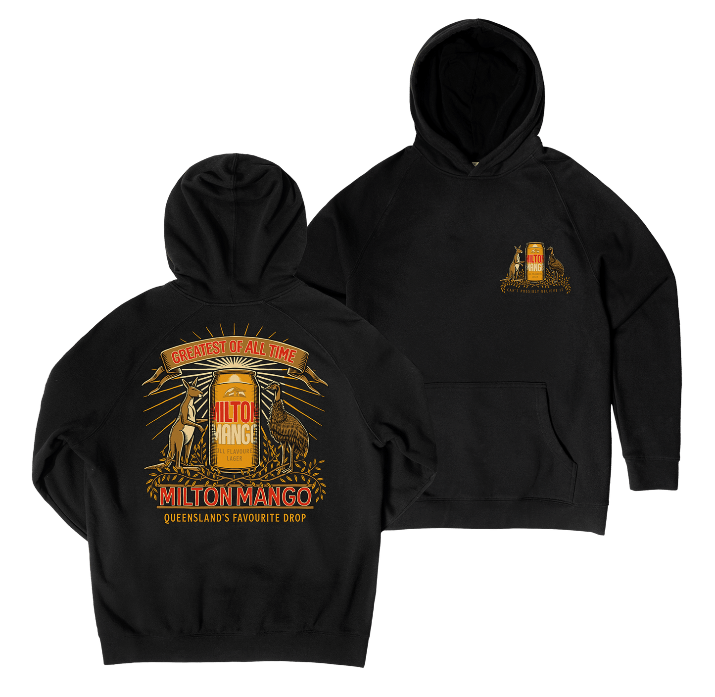 GOAT of Arms Hoodie Black Hoodie Milton Mango