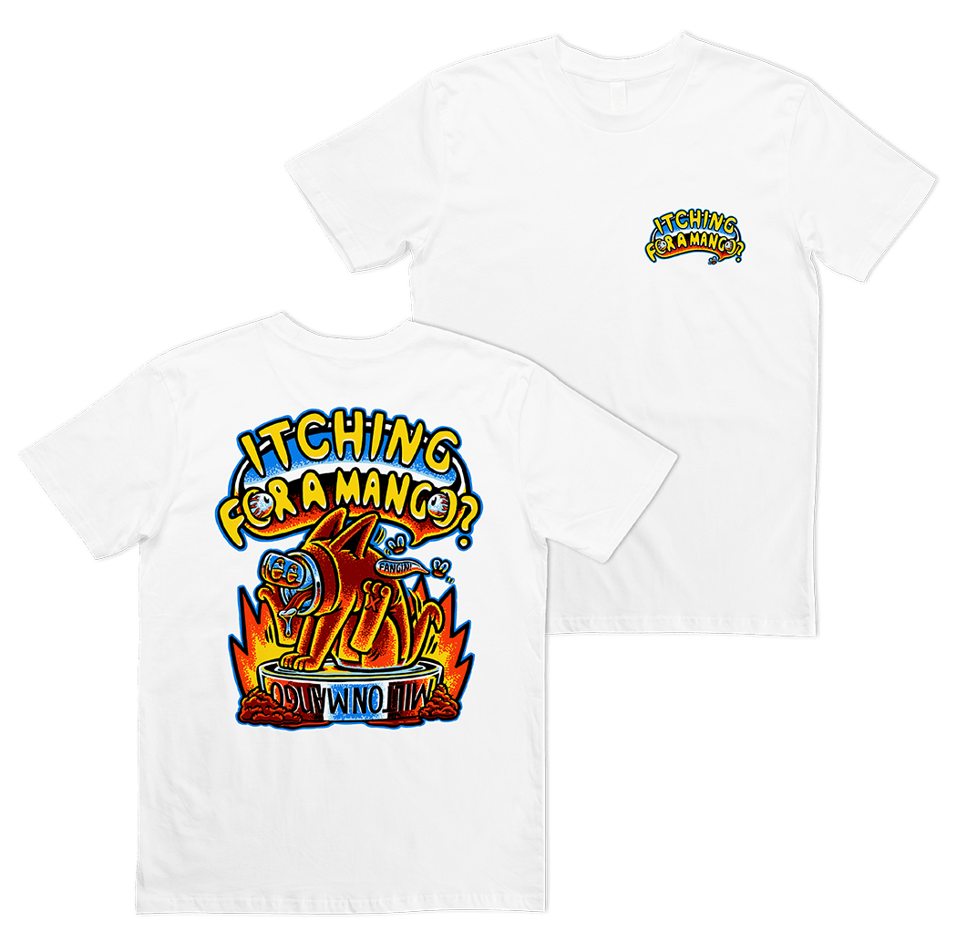 Itching for a Mango Tee White T-Shirts Milton Mango