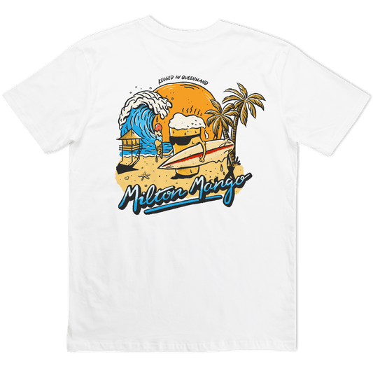 Kegged In QLD Tee White T-Shirts Milton Mango