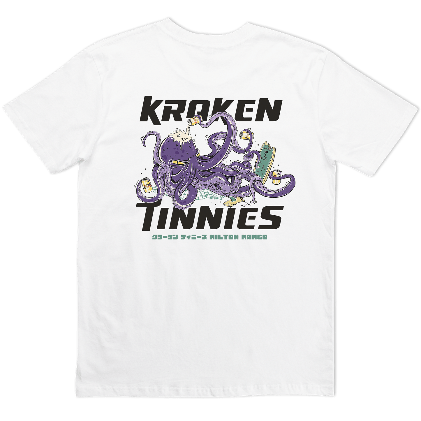 Kraken Tinnies Tee White T-Shirts Milton Mango