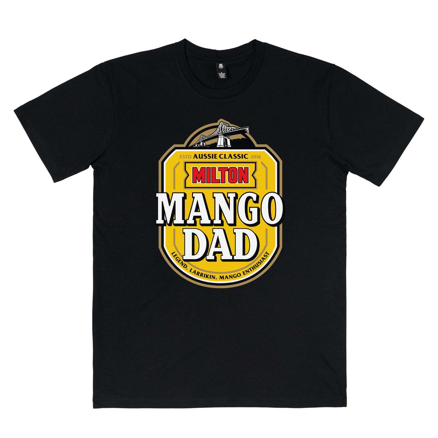 Mango Dad Tee Black T-Shirt Milton Mango
