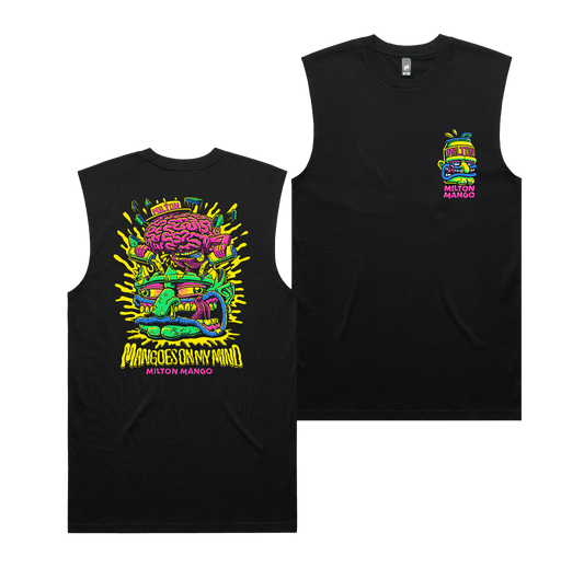 Mangoes on my Mind Muscle Tee Black T-Shirt Milton Mango
