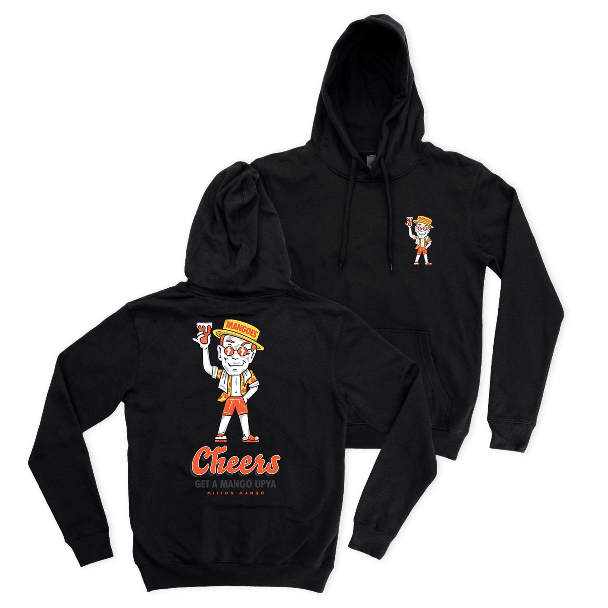Milton Mango Man Hoodie Black Hoodie Milton Mango