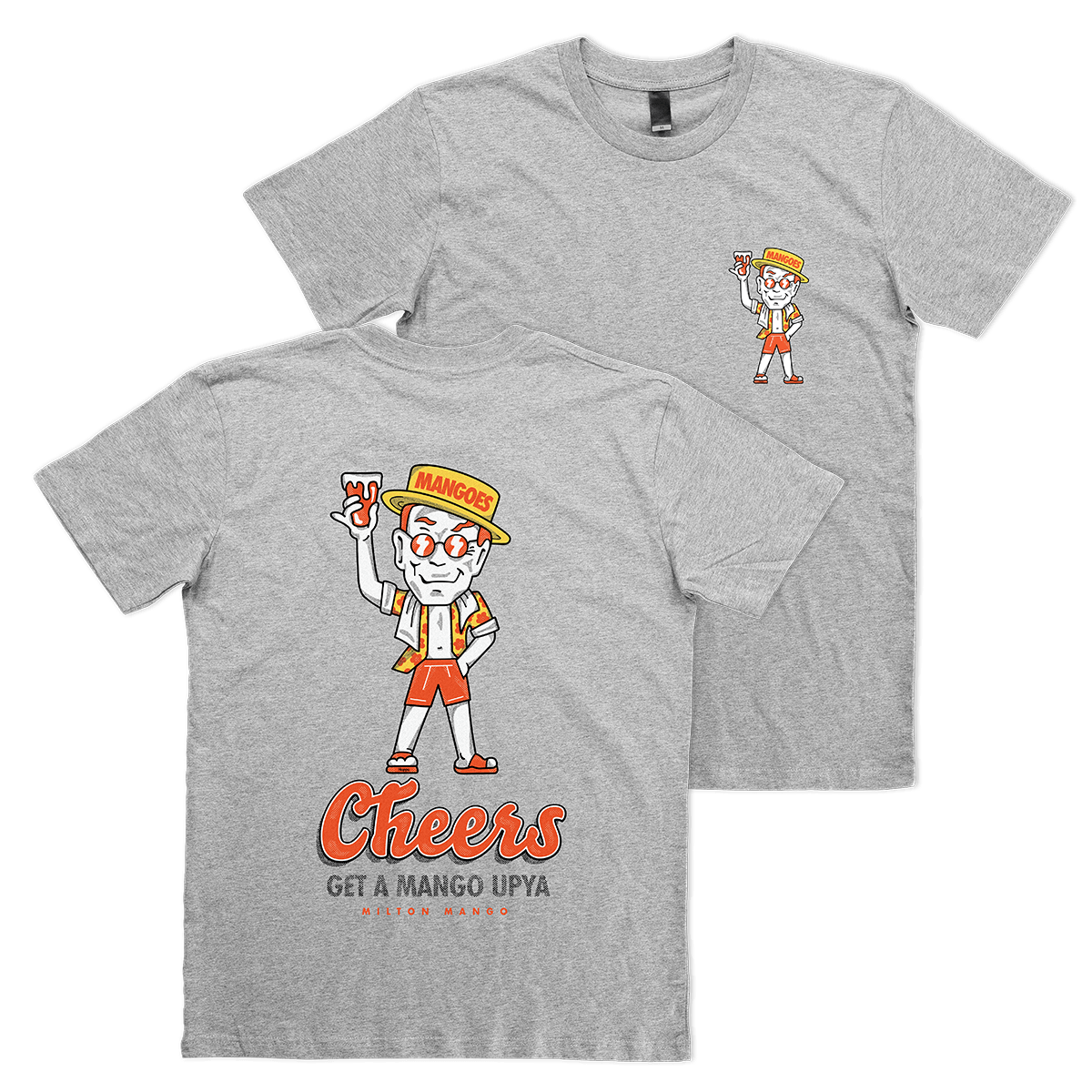 Milton Mango Man Tee Grey T-Shirts Milton Mango