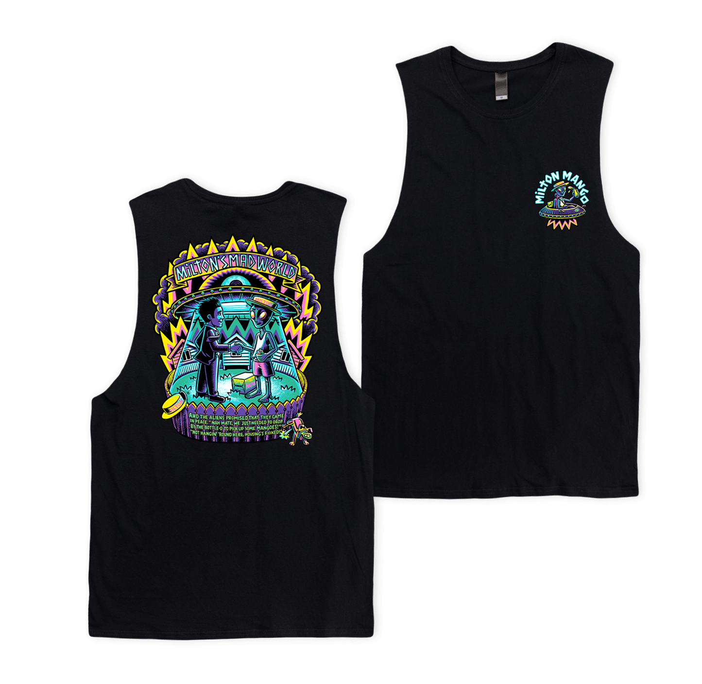 Milton Mango Run Muscle Tee Black Muscle Milton Mango