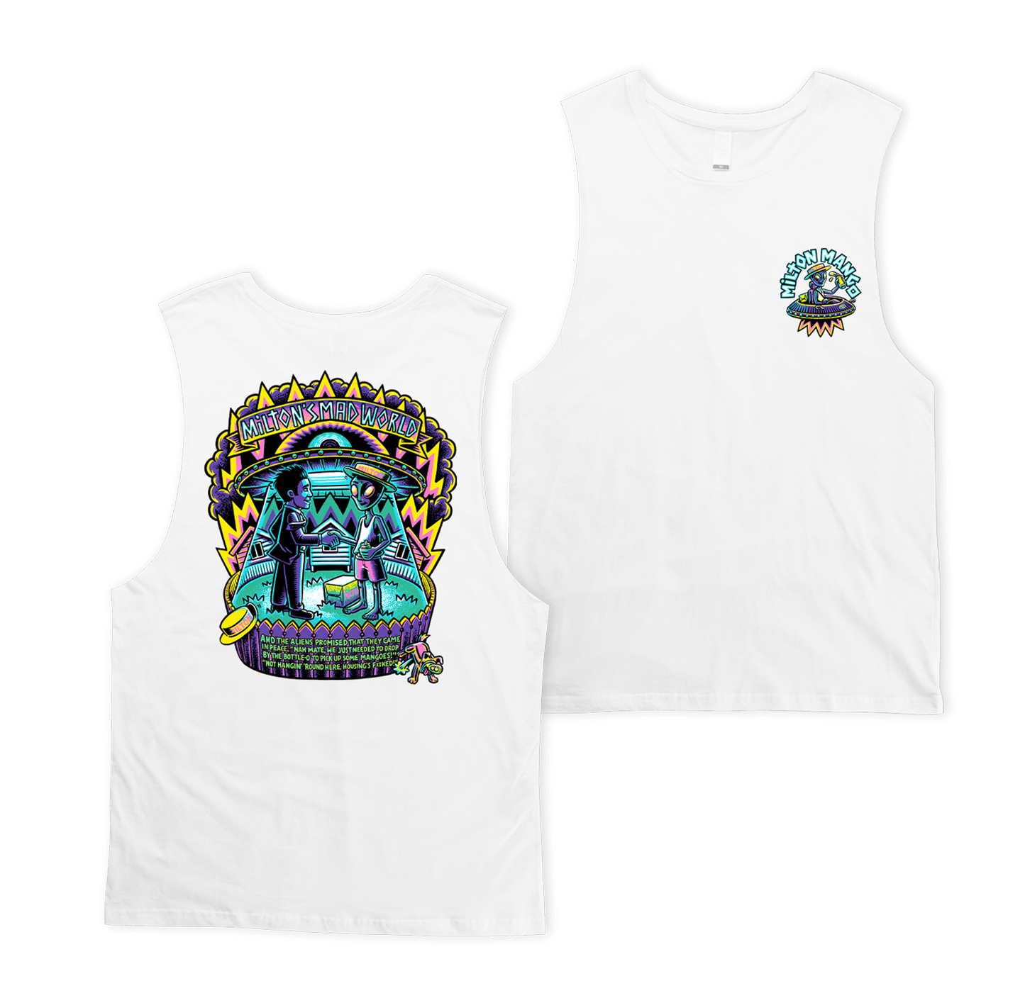 Milton Mango Run Muscle Tee White Muscle Milton Mango