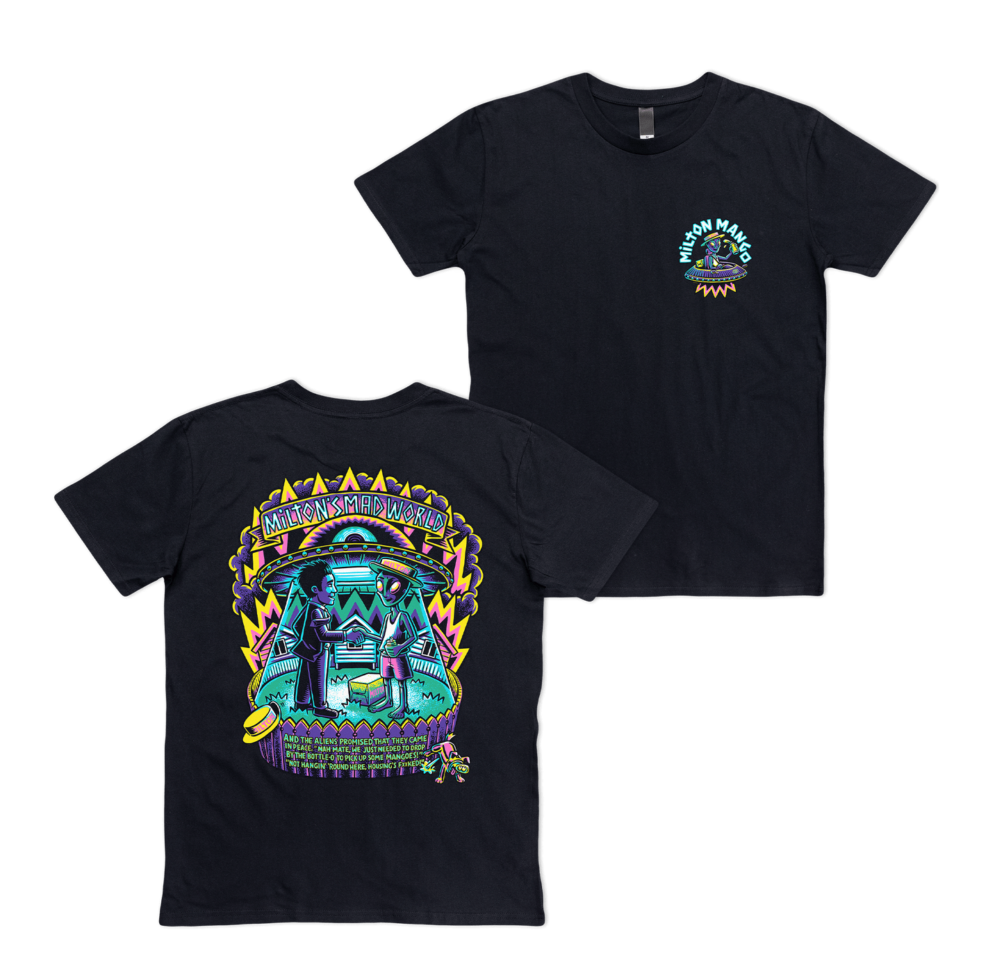 Milton Mango Run Tee Black T-Shirts Milton Mango