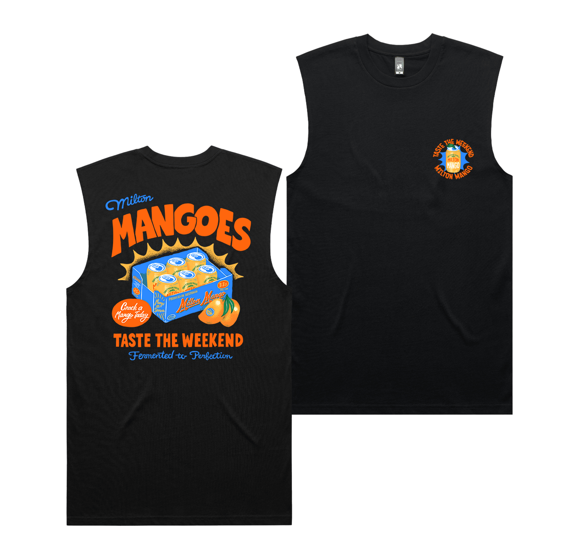 Milton Produce Muscle Tee Black T-Shirt Milton Mango