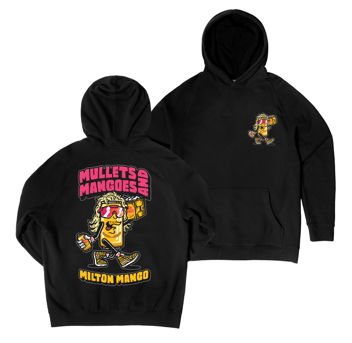 Mullets & Mangoes Hoodie Black Hoodie Milton Mango