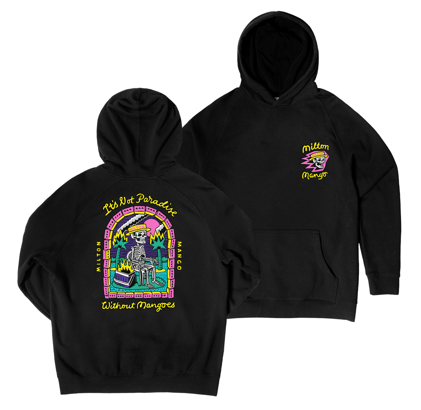 No Mangoes in Paradise Hoodie Grey Hoodie Milton Mango