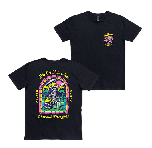 No Mangoes in Paradise Tee Black T-Shirts Milton Mango