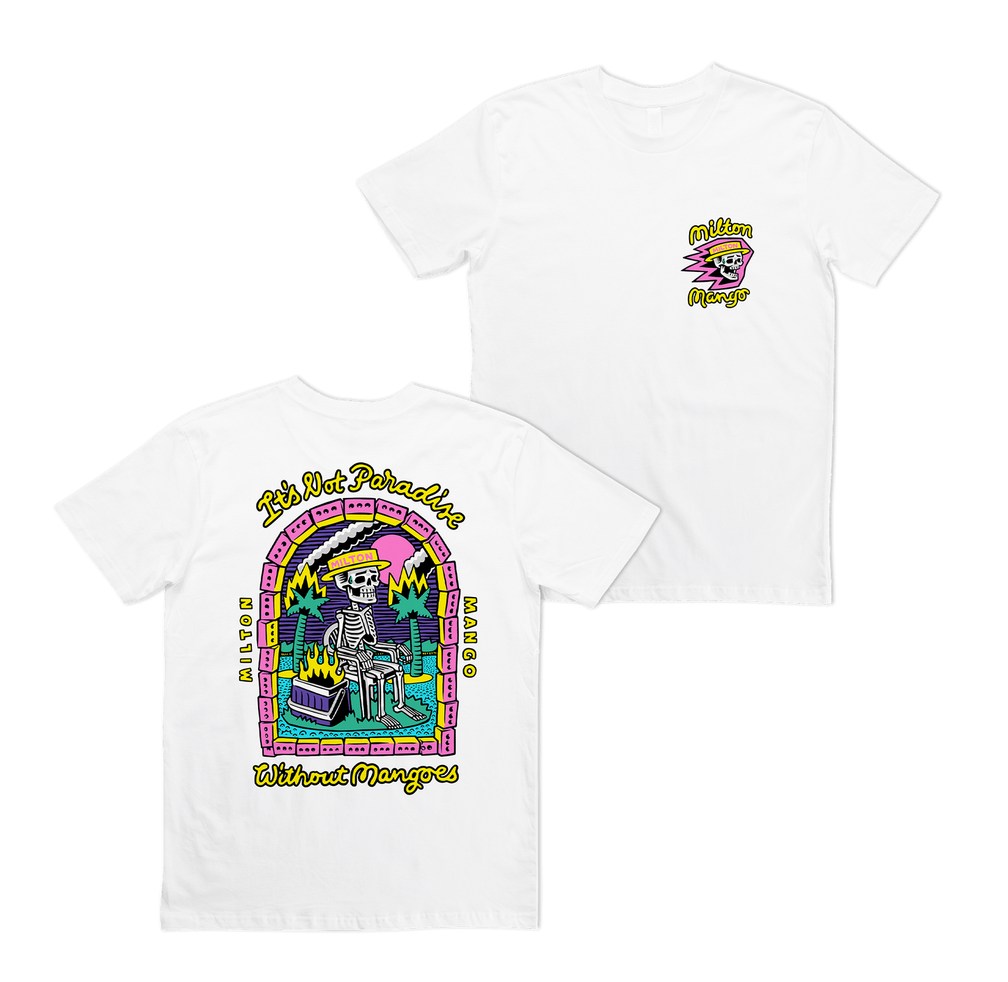 No Mangoes in Paradise Tee White T-Shirts Milton Mango