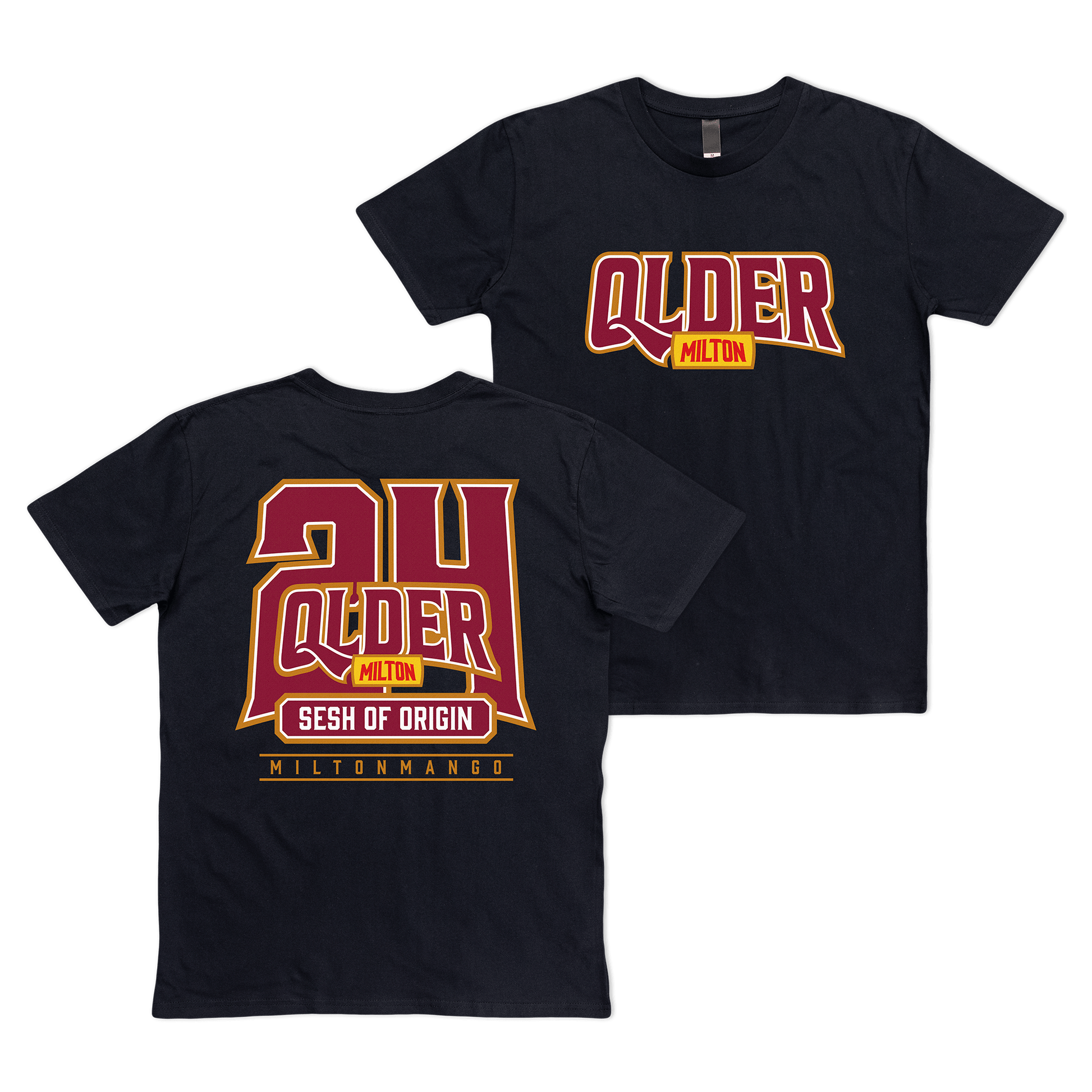QLDER 24 Tee Black T-Shirts Milton Mango