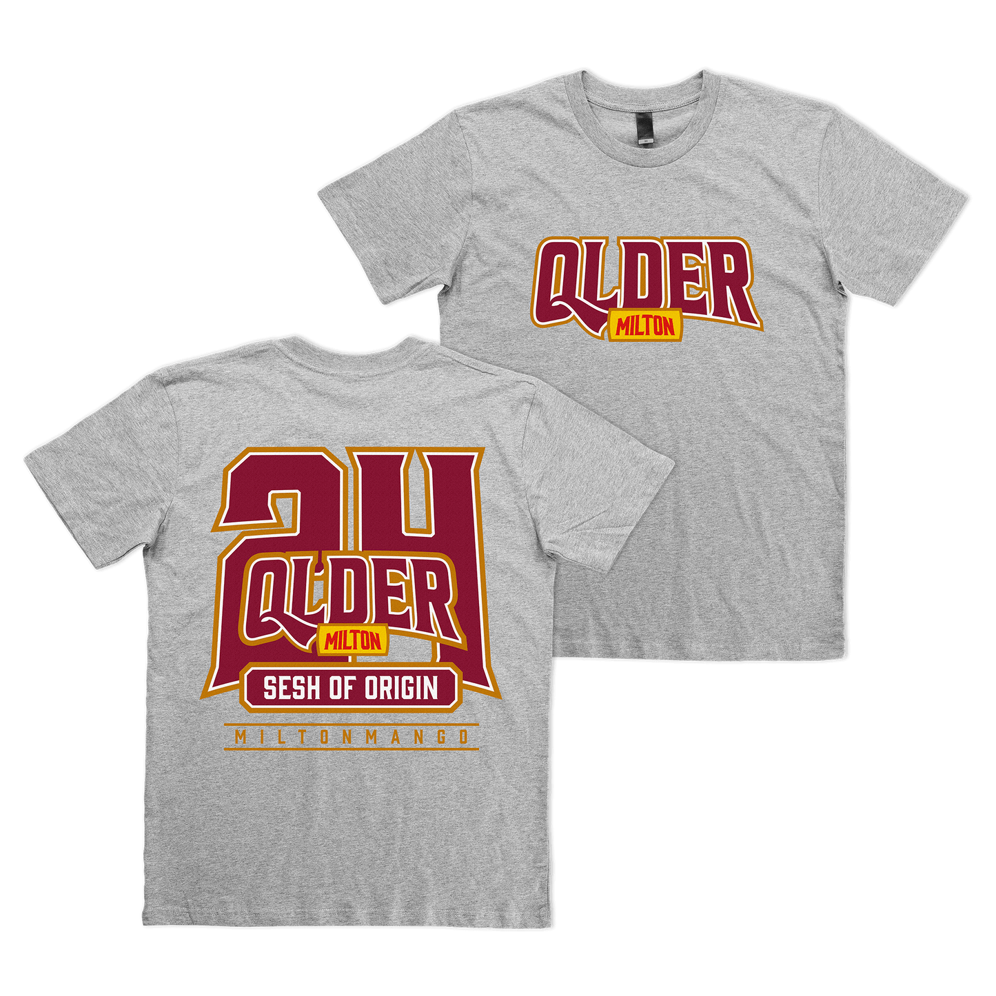 QLDER 24 Tee Grey T-Shirts Milton Mango