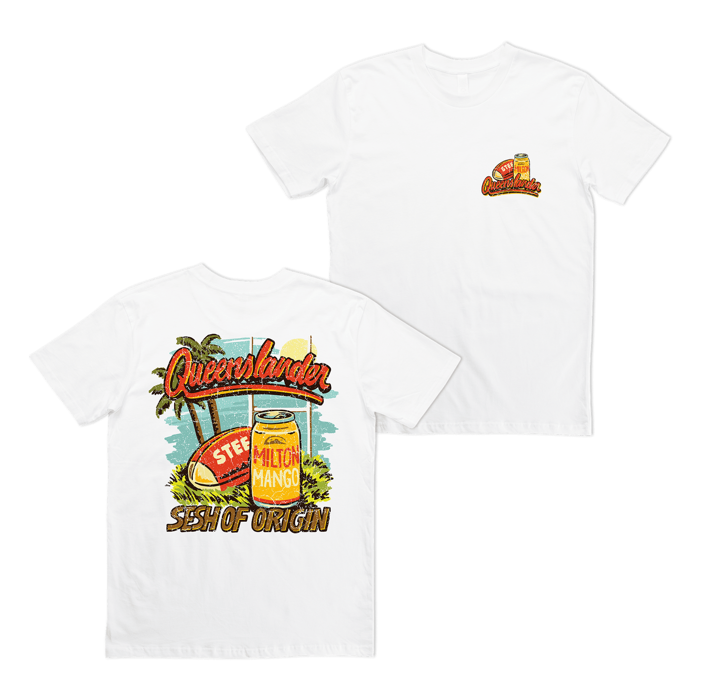QLDER 25 Tee White T-Shirt Milton Mango